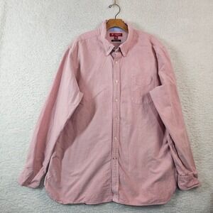 Cremieux Slim Fit Supima Cotton Button Down Shirt Mens XXL Salmon Long Sleeve